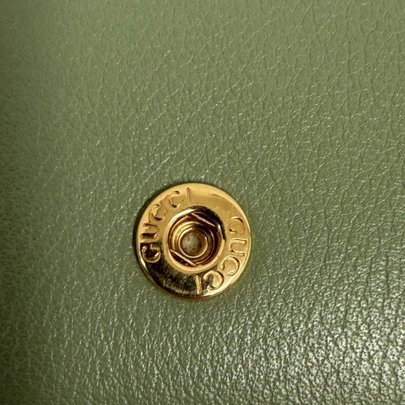 Gucci Leather Medium Blondie Wallet Crossbody Bag Purse Salamander Green NWOT - Picture 11 of 16